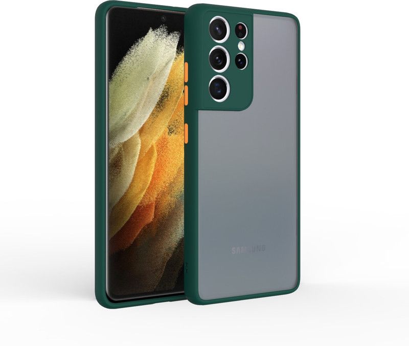 Colorcase Back Cover for Samsung Galaxy S22 Ultra (5G)  (Green, Silicon, Pack of: 1)