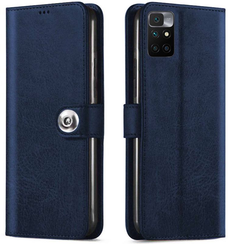 GLOVER Wallet Case Cover for REALME C21Y  (Blue, Pack of: 1)