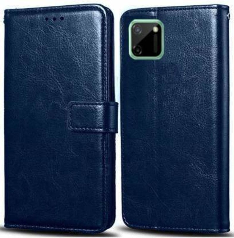 SCAMPY Flip Cover for Realme C11  (Blue, Shock Proof, Pack of: 1)