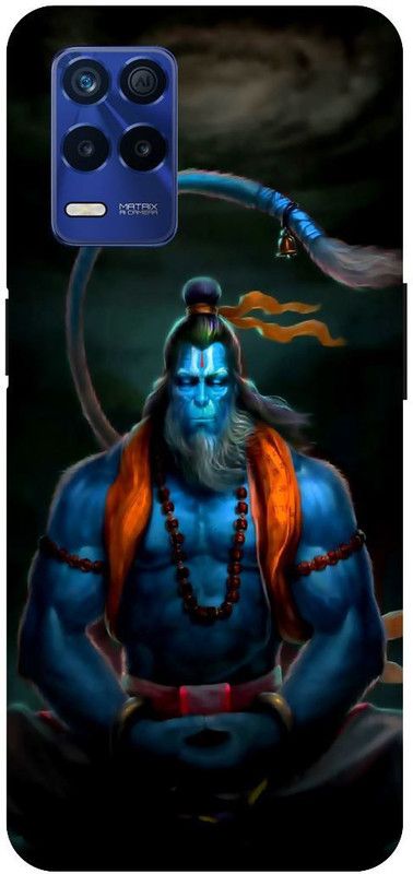 Bluvver Back Cover for Realme 8s 5G , RMX3381, Printed Hanuman ji Back Cover  (Multicolor, Hard Case, Pack of: 1)