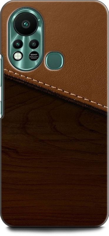 KEYCENT Back Cover for Infinix Hot 11s, X6812 BROWN, LEATHER TEXTURE, WOOD, WOODEN TEXTURE  (Multicolor, Shock Proof, Pack of: 1)