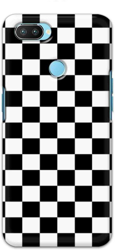 NDCOM Back Cover for Realme 2 Pro Black And White Color Blocks Printed  (Multicolor, Hard Case, Pack of: 1)