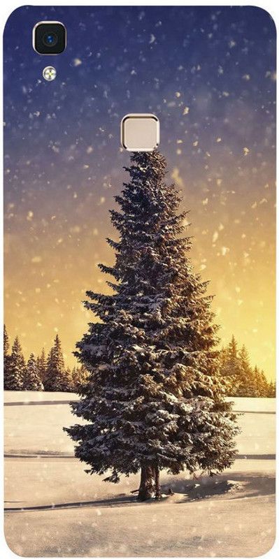 Skyhawk Back Cover for Vivo V3 Max White Christmas Tree  (Multicolor, Waterproof, Silicon, Pack of: 1)