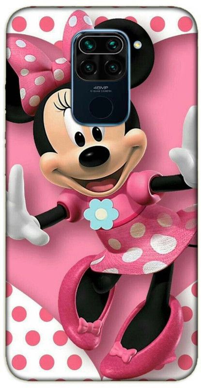 iprinto Back Cover for Mi Redmi Note 9 Micky Mouse Back Cover  (Pink, Hard Case, Pack of: 1)