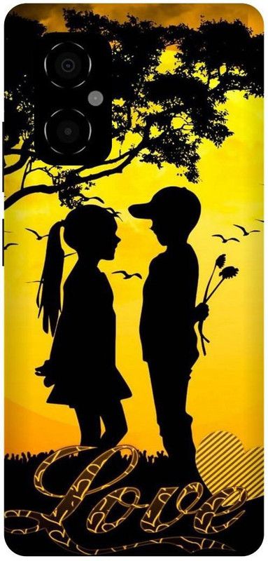 FRONK Back Cover for POCO M4 5G, MZB0BRWIN, COUPLE, LOVE, YELLOW, VALENTINE, LOVERS  (Yellow, Hard Case, Pack of: 1)