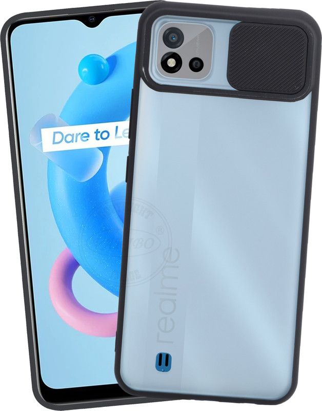 VAKIBO Back Cover for Realme C20  (Black, Grip Case, Pack of: 1)