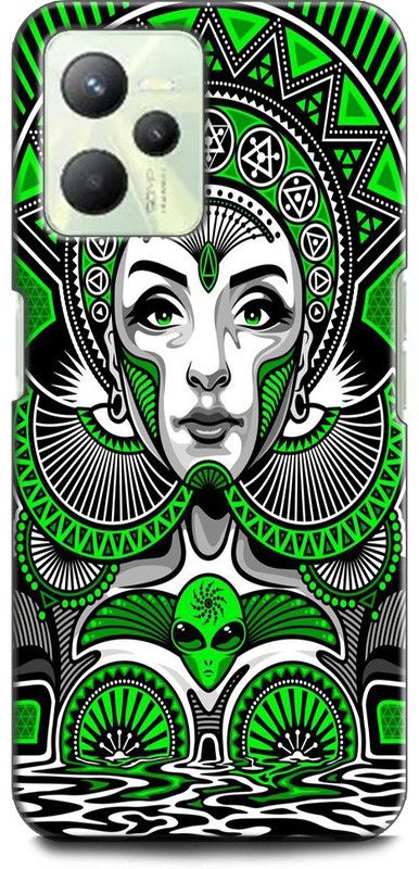 WallCraft Back Cover for Realme C35, RMX3511 WEED ART, TRIPPY, GIRL, PIN OF ART, ABSTRACT, TEXTURE  (Multicolor, Dual Protection, Pack of: 1)