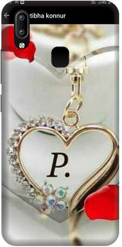 3D U PRINT Back Cover for VIVO Y91,VIVO 1811 P letter,P name P word  (Multicolor, Waterproof, Pack of: 1)
