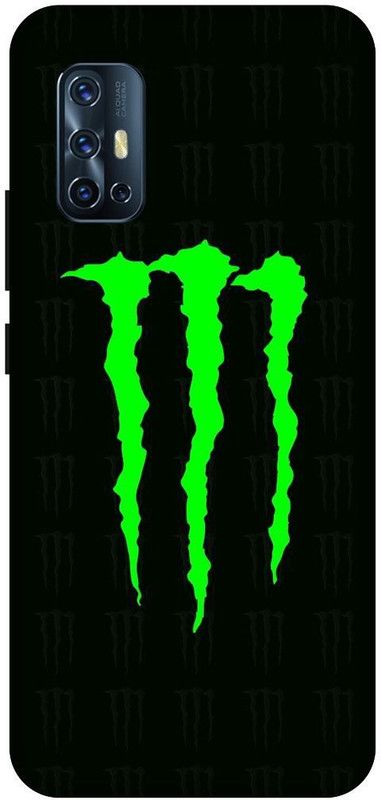 THE NARAYANA COLLECTIONS Back Cover for VIVO V17- 1919-MONSTER,ANGERY,ENERGY,DRINK  (Multicolor, Hard Case, Pack of: 1)
