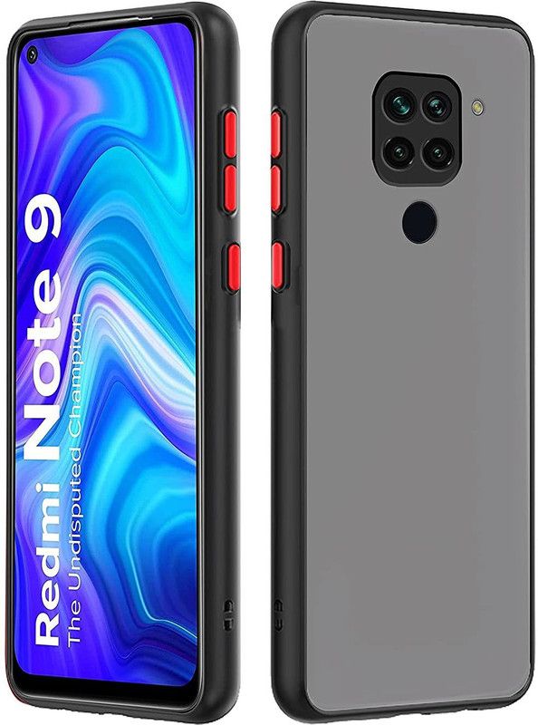 MobiSpiff Back Cover for Redmi Note 9  (Black, Camera Bump Protector, Silicon, Pack of: 1)