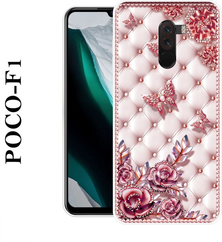 BAGRA Back Cover for Poco F1  (Pink, Grip Case, Silicon)
