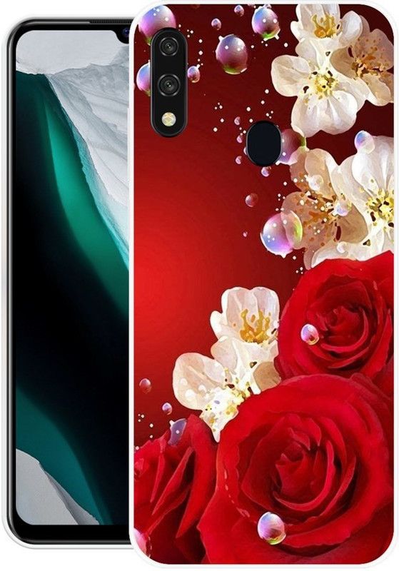 Krtagy Back Cover for Lava Z66  (Red, Dual Protection, Silicon)