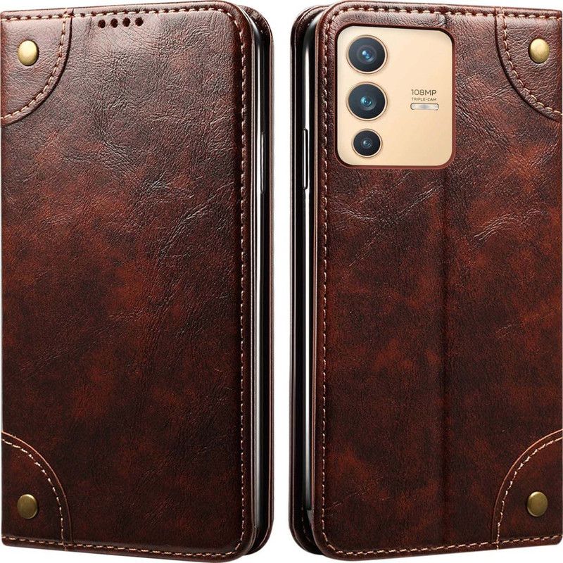 HEAVY DUTY Flip Cover for Vivo V23 PRO 5G  (Brown, Pack of: 1)
