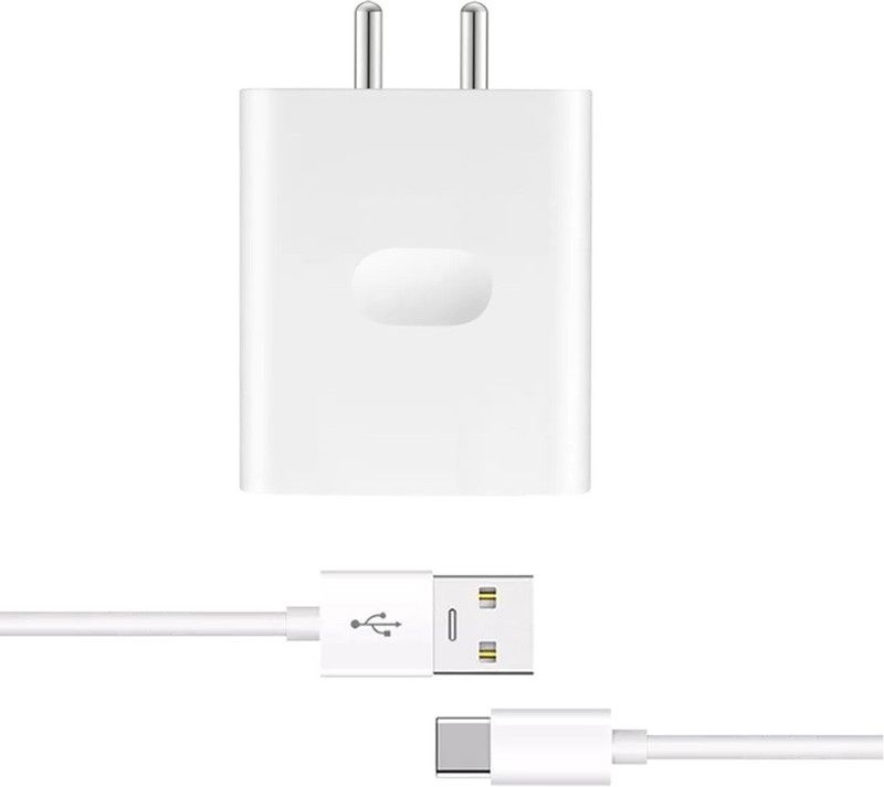 shopbucket 33 W Qualcomm 3.0 4 A Mobile 33W 4A WARP/VOOC/SUPERDART Charger Made in India Adaptor with Type-C Devices 032 Charger with Detachable Cable  (White, Cable Included)