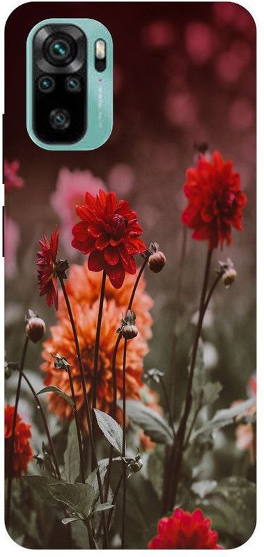 Bluvver Back Cover for Redmi Note 10S,M2101K7BG, Printed Red Flower Back Cover  (Multicolor, Hard Case, Pack of: 1)