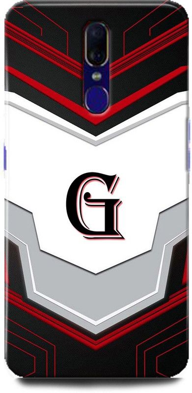 Afterglow Back Cover for Oppo F11 G, G LETTER, G NAME, G ALPHABET, ALPHABET  (Multicolor, Shock Proof, Pack of: 1)
