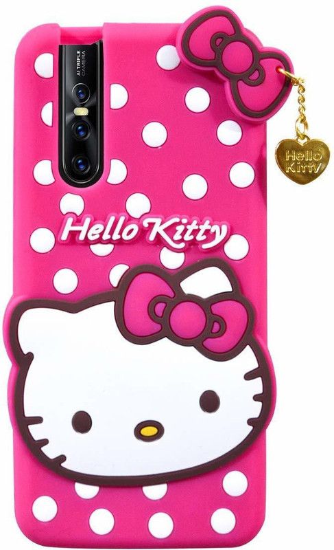 ClickAway Back Cover for Vivo V15 Pro Premium Hello Kitty Cute Case For Girls/Women | All Side Protection  (Pink, Grip Case, Pack of: 1)