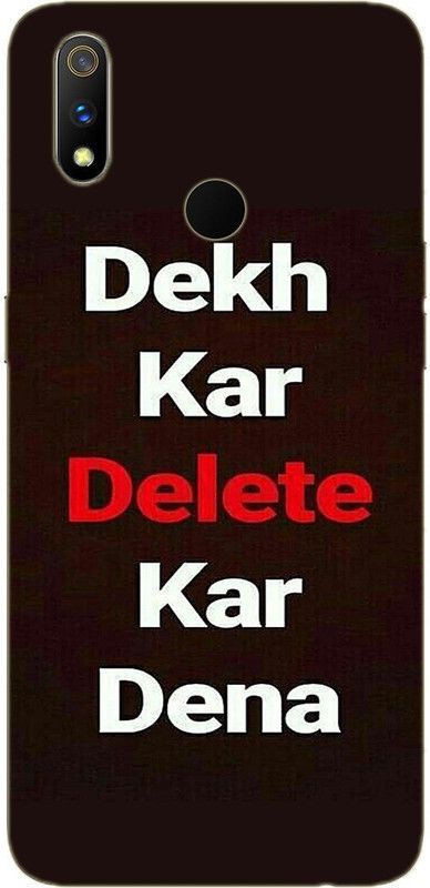 METOO Back Cover for Oppo Realme 3i, Text,Shayari, Funny Quote Design Printed Back Cover Print : 41  (Multicolor, Dual Protection, Silicon, Pack of: 1)