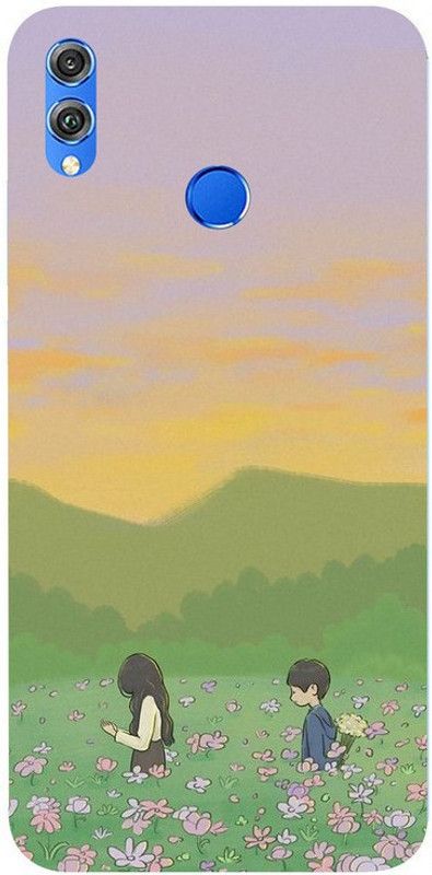 Skyhawk Back Cover for honor 8x Painting Of Boy And Girl  (Multicolor, Waterproof, Silicon, Pack of: 1)