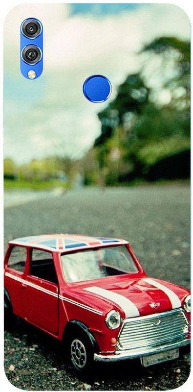 Skyhawk Back Cover for honor 8x Red Mini Cooper  (Multicolor, Waterproof, Silicon, Pack of: 1)