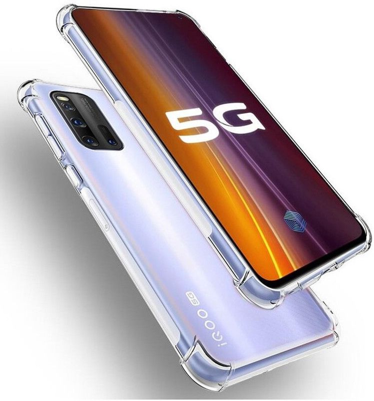 Elica Bumper Case for Vivo iQOO 3 (5G)  (Transparent, Shock Proof, Silicon, Pack of: 1)