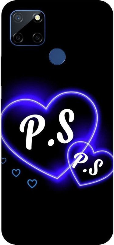 3D U PRINT Back Cover for Realme C25,RMX3193 PS letter,PS name,PS word  (Blue, Waterproof, Pack of: 1)