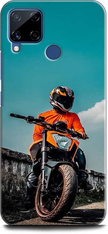 Afterglow Back Cover for Realme C15 DUKE, KTM, BIKE, RACER, DUCK LOVE, BIKER  (Multicolor, Shock Proof, Pack of: 1)
