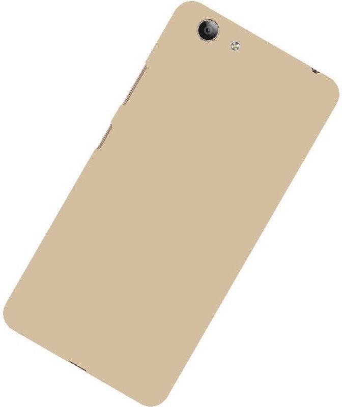 CASE CREATION Back Cover for Vivo Y66L Rubberised Matte Finish Frosted Hard Case Back Cover Guard Protection  (Gold, Dual Protection, Pack of: 1)