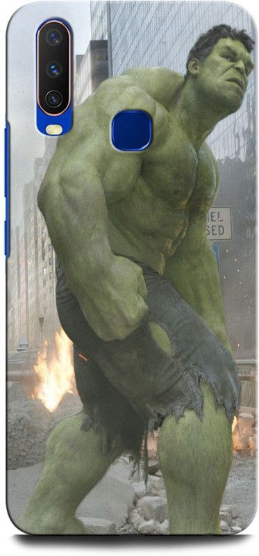 GRAFIQE Back Cover for Vivo Y17 1902 HULK, ANGRY HULK, HULK FACE, AVENGER, MARVEL, SUPERHERO  (Multicolor, Shock Proof, Pack of: 1)