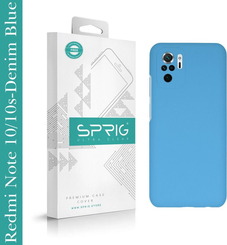 Sprig Liquid Silicone Back Cover for Mi Redmi Note 10, Redmi Note 10, Note 10  (Blue, Shock Proof, Silicon, Pack of: 1)