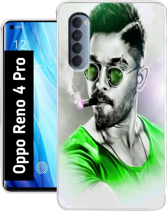 JINE2LIFE Back Cover for Oppo Reno4 Pro  (Grey, Green, Grip Case, Silicon)