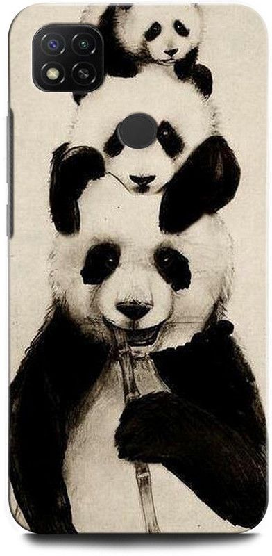 ORBIQE Back Cover for POCO C31 MZB0A0KIN PANDA, LOVE, BEAR, AMOR, BEAR LOVE, PANDA LOVE  (Multicolor, Hard Case, Pack of: 1)