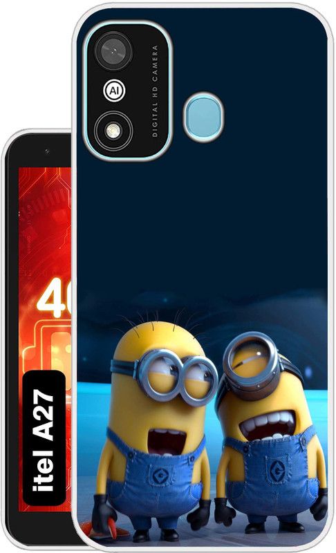 Case Club Back Cover for Itel A27  (Blue, Yellow, Silicon, Pack of: 1)