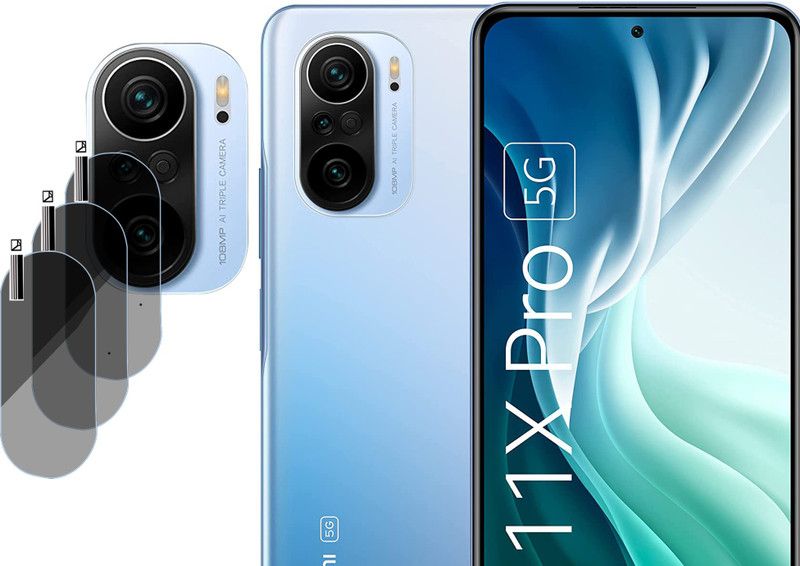 XAZE Back Camera Lens Glass Protector for Xiaomi Mi 11X Pro  (Pack of: 3)
