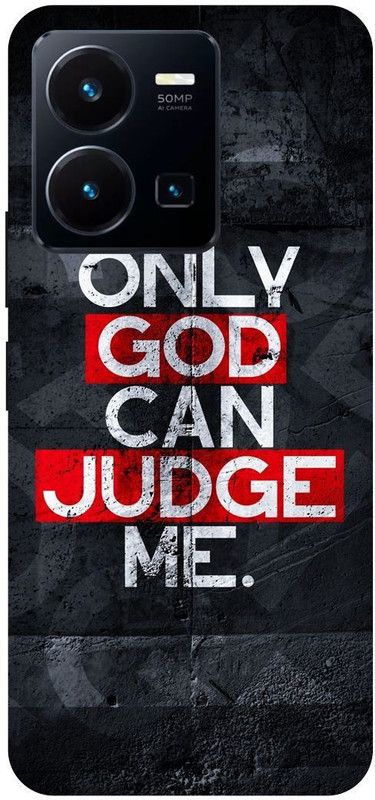 DIKRO Back Cover for vivo Y35, V2205, ONLY, GOD, CAN, JUDGE, ME, QUOTES  (Multicolor, Hard Case, Pack of: 1)