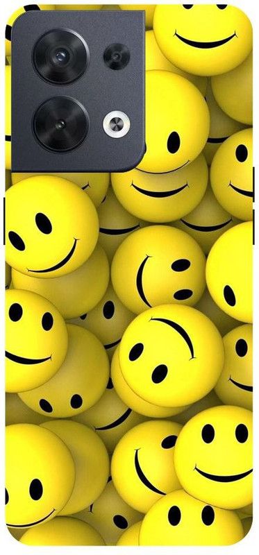 Wall Art Back Cover for OPPO RENO 8 (5G) Smiley, Happy face, Sutterstock Printed  (Multicolor, Dual Protection, Pack of: 1)