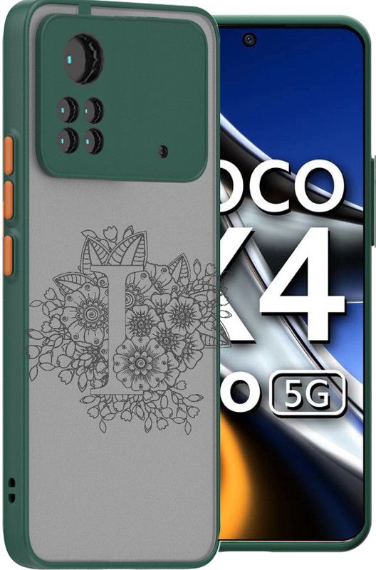 Lilliput Back Cover for POCO X4 PRO 5G  (Green, Matte Finish)