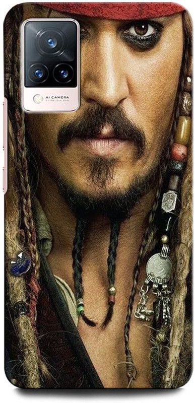 ORBIQE Back Cover for Vivo V21 V2050 CAPTAIN JACK SPARROW, PIRATES OF THE CARIBBEAN, JOHNY DEPP  (Multicolor, Hard Case, Pack of: 1)