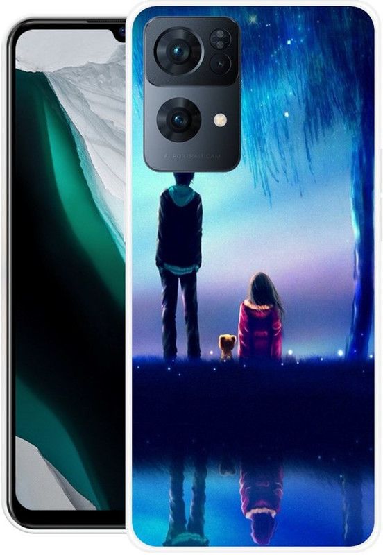 INDIALAND Back Cover for Oppo Reno7 Pro 5G, Oppo Reno 7 Pro 5G  (Blue, Grip Case, Silicon, Pack of: 1)