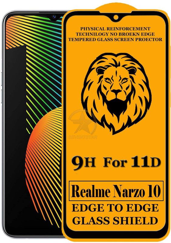 11D Edge To Edge Tempered Glass for Realme Narzo 10  (Pack of 1)