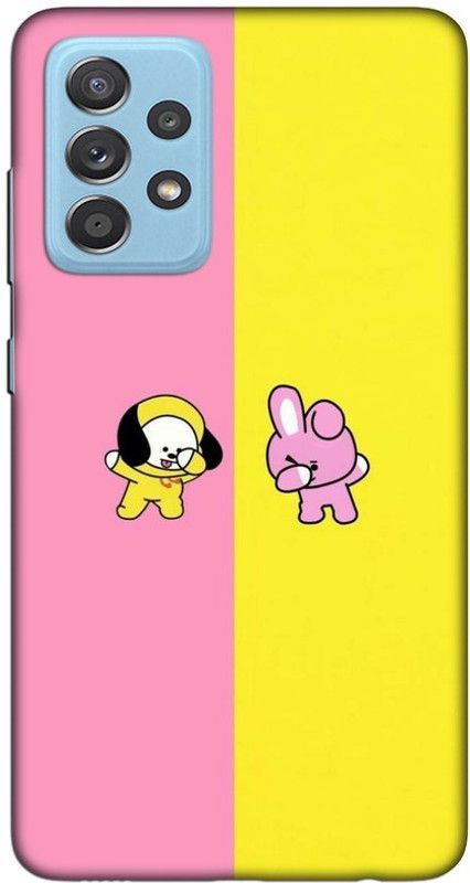 CROKIAN Back Cover for Samsung Galaxy A52s,Samsung Galaxy A52 Cartun Back Cover  (Yellow, Hard Case, Pack of: 1)