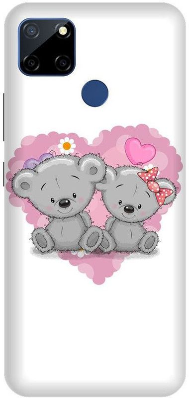 URCHIN Back Cover for Realme C12 Teddy bear, cute teddy, love, teddy, love you  (Multicolor, Shock Proof, Pack of: 1)