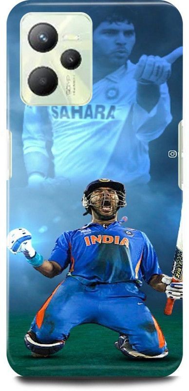 play fast Back Cover for Realme C35, RMX3511 YUVRAJ, SINGH, YUVI, INDIAN, PLAYER, RCB  (Blue, Hard Case, Pack of: 1)