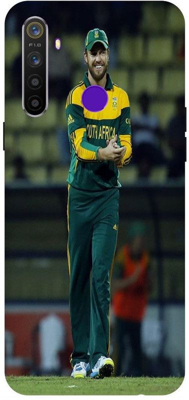 THE NARAYANA COLLECTIONS Back Cover for REALME 5i-RMX2030-AB,DE,VILLIERS,AFRICAN,CRICKETER  (Multicolor, Hard Case, Pack of: 1)