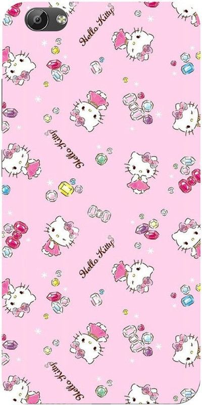 Golden Mask Back Cover for Vivo V5 Pink Hello Kitty  (Multicolor, Waterproof, Silicon)