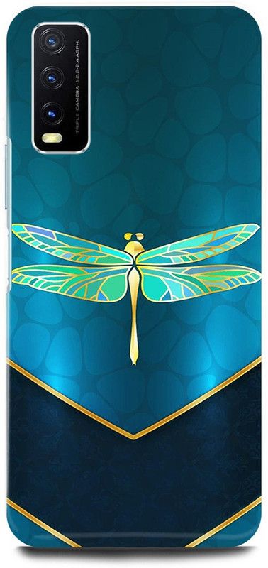 play fast Back Cover for Vivo Y20G, v2065 BLUE, BUTTERFLY, COLORFUL  (Green, Hard Case, Pack of: 1)