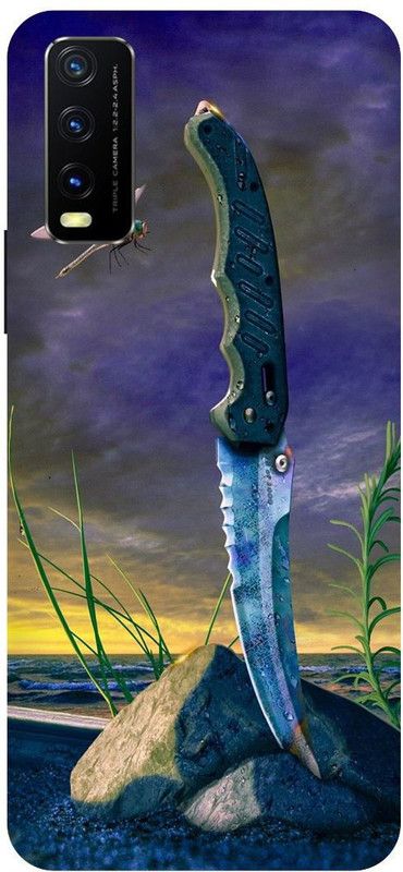 Bluvver Back Cover for Vivo Y12s, V2033, Printed Knife Back Cover  (Multicolor, Hard Case, Pack of: 1)