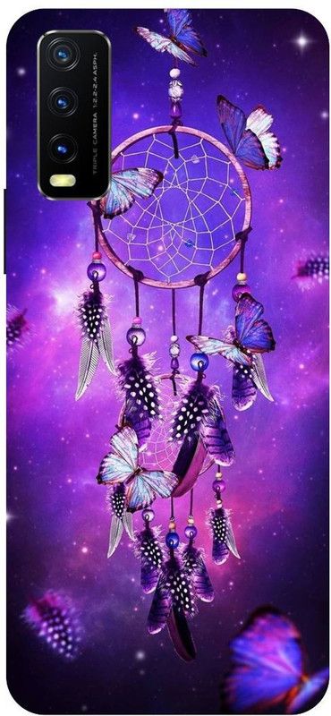 Bluvver Back Cover for Vivo Y12s, V2033, Printed Dream Butterfly Back Cover  (Multicolor, Hard Case, Pack of: 1)