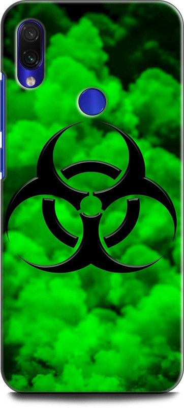 Wall Art Back Cover for Redmi Note 7S RADIATION, SIGN, SMOKE, GREEN, ART, COLORFUL  (Multicolor, Dual Protection, Pack of: 1)