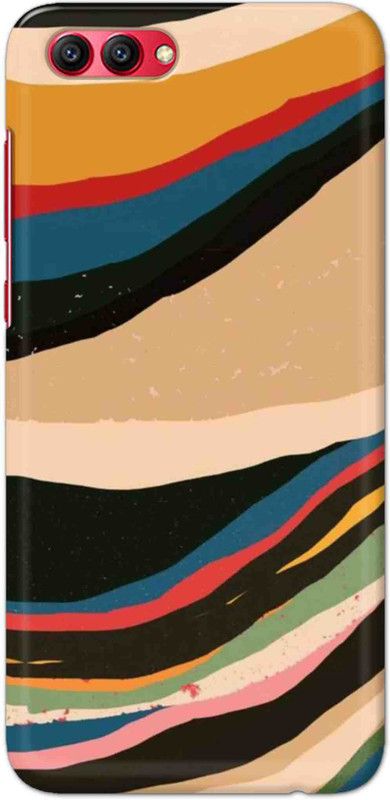 NDCOM Back Cover for Honor V10 Color Wave Pattern Printed  (Multicolor, Hard Case, Pack of: 1)